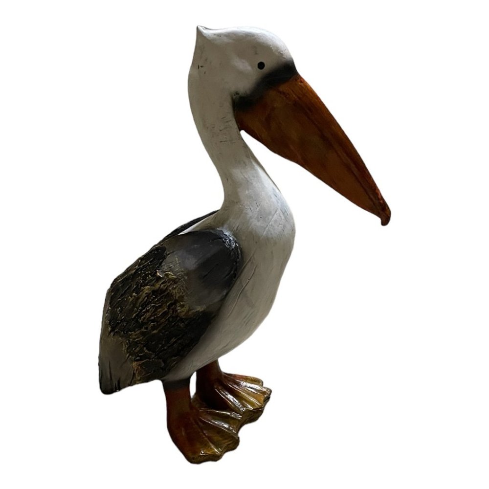 Pelican Standing Statuary, dimensions approx.: 9.0"L x 4.0"W x 12.0"H